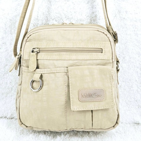 MultiSac Bags Multisac Beige Nylon Crossbody Shoulder Bag Travel